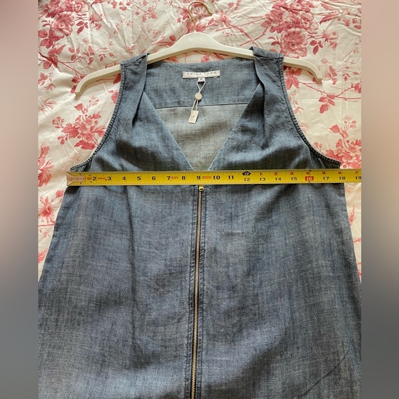 Trina Turk denim vest/shirt zippered size M - Picture 4 of 6